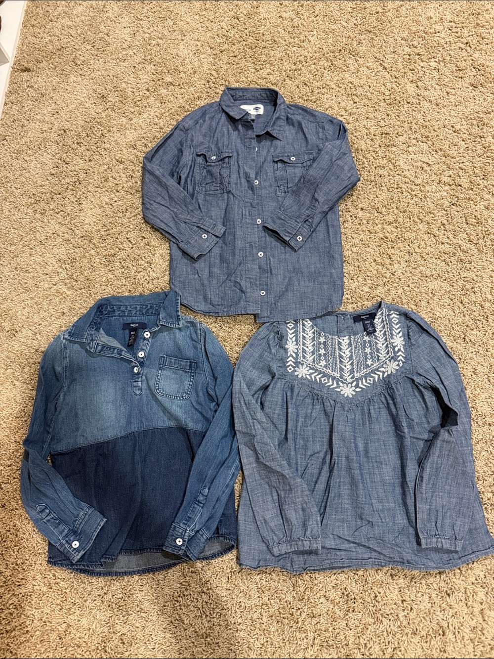 Children's Blue Chambray Shirt - Unbranded